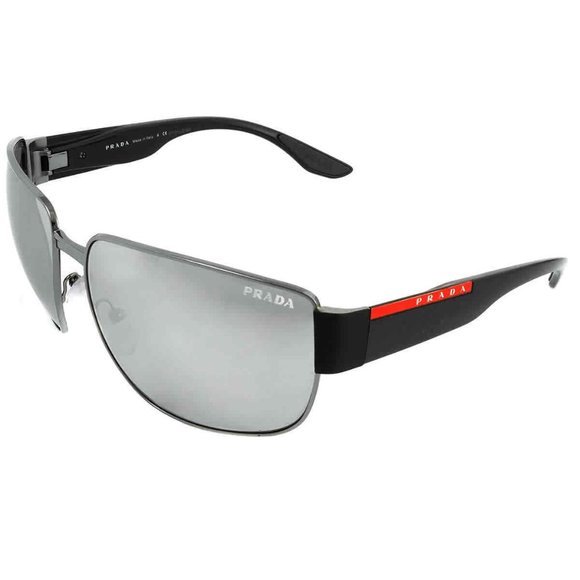 Sale! Prada Men's Mirror Rectangular Sunglasses - Picture 1 of 3